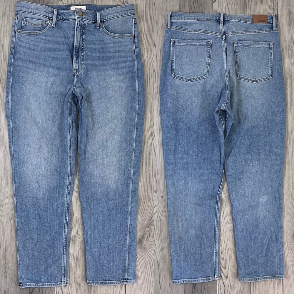 Revtown Women Size 33 Cotton High Rise Straight Leg Denim Ankle Jeans Casual